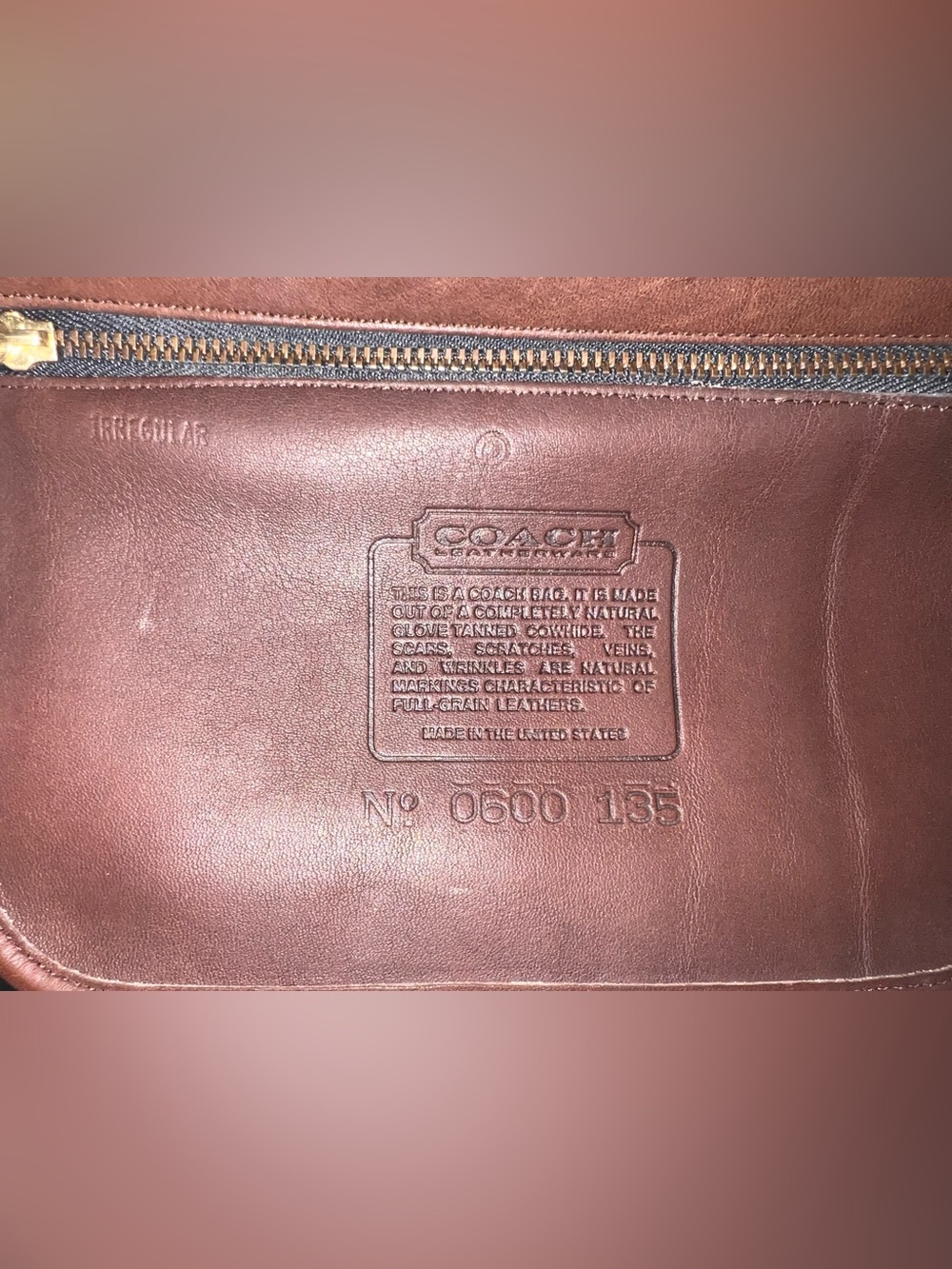 Vintage Coach Brighton Bag 9895 Mahogany Glove Tanned Leather - Picture 13 of 15